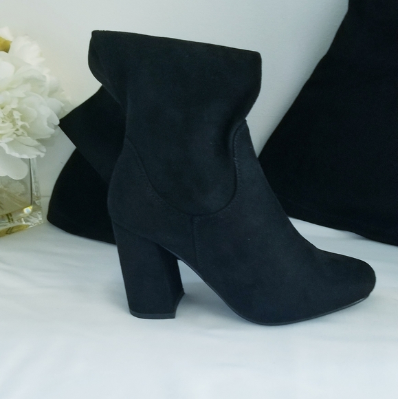 NWT Nature Breeze Elantra Black Suede Over The Knee Boots - Picture 5 of 15